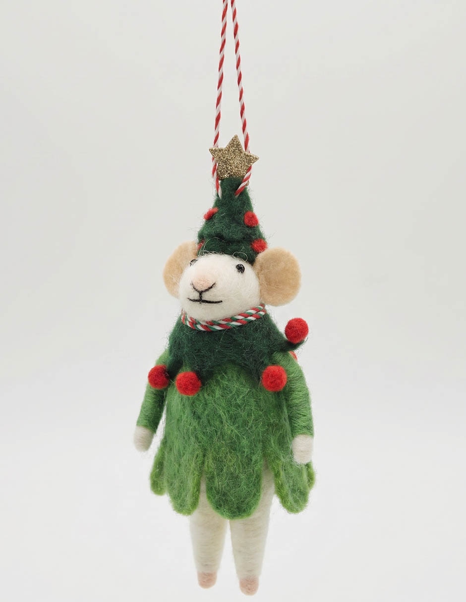 Figura decorativa navideña ratón 1