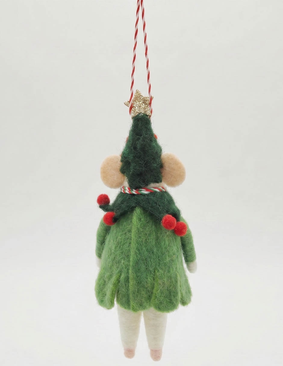 Figura decorativa navideña ratón 2
