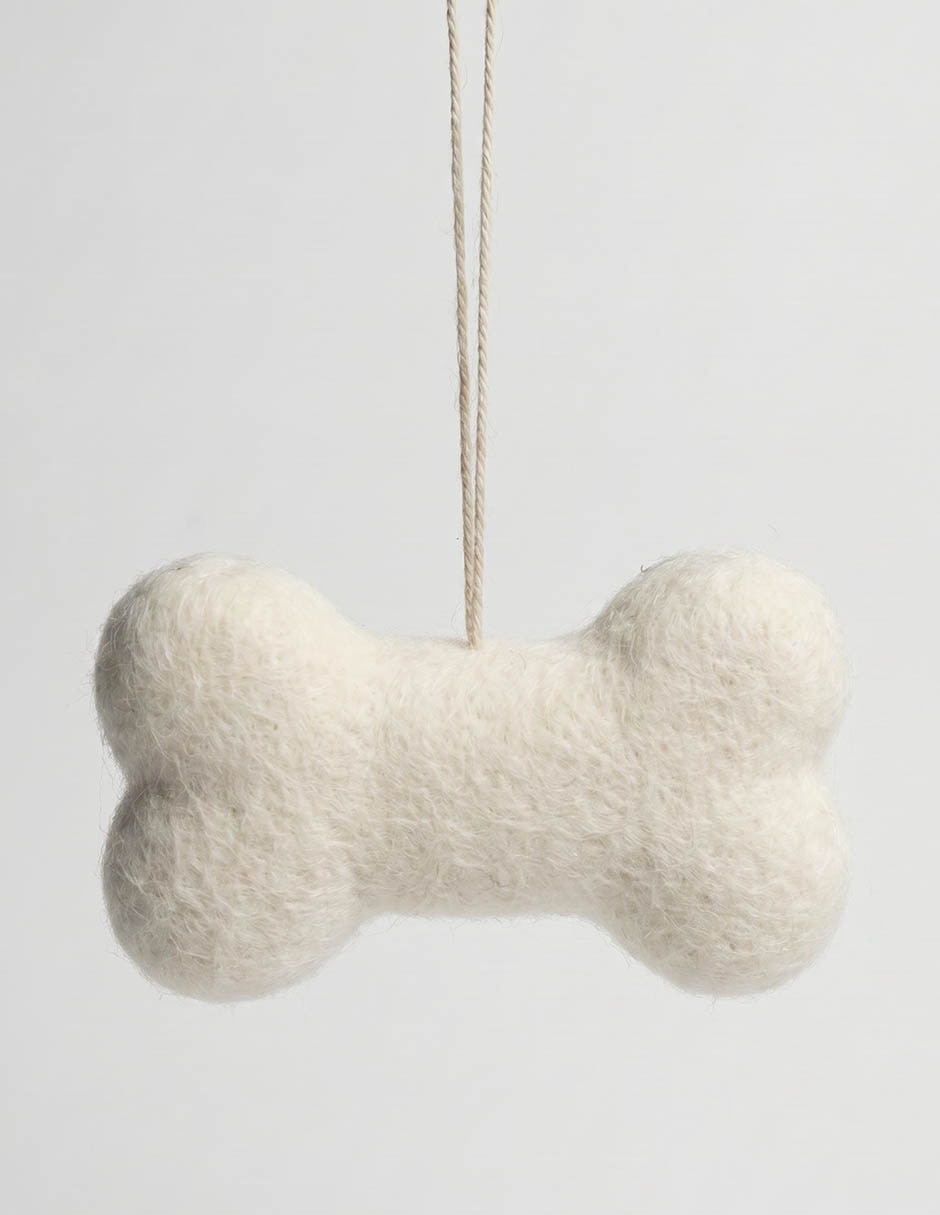 Ornamento navideño hueso