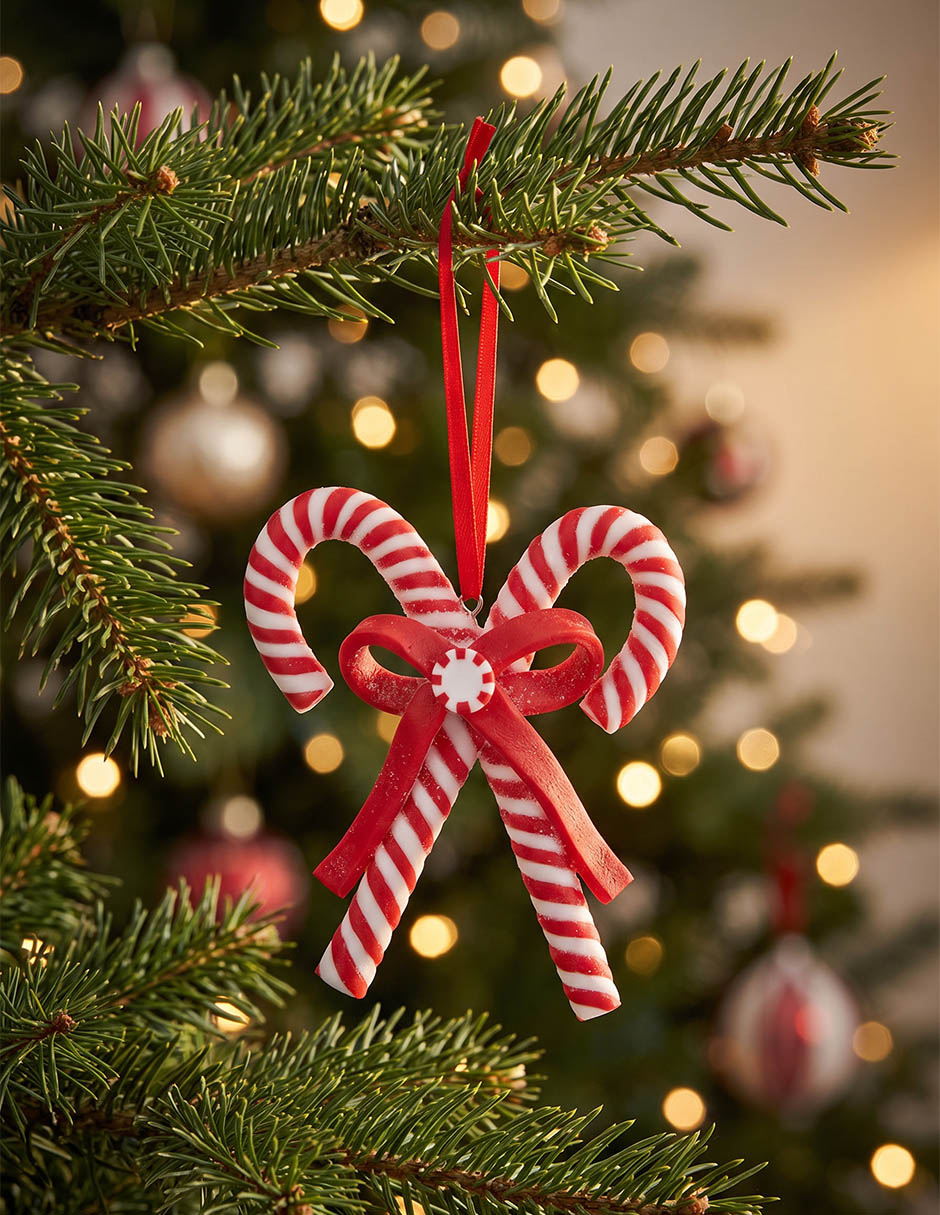 Ornamento navideño bastones christmas spirit