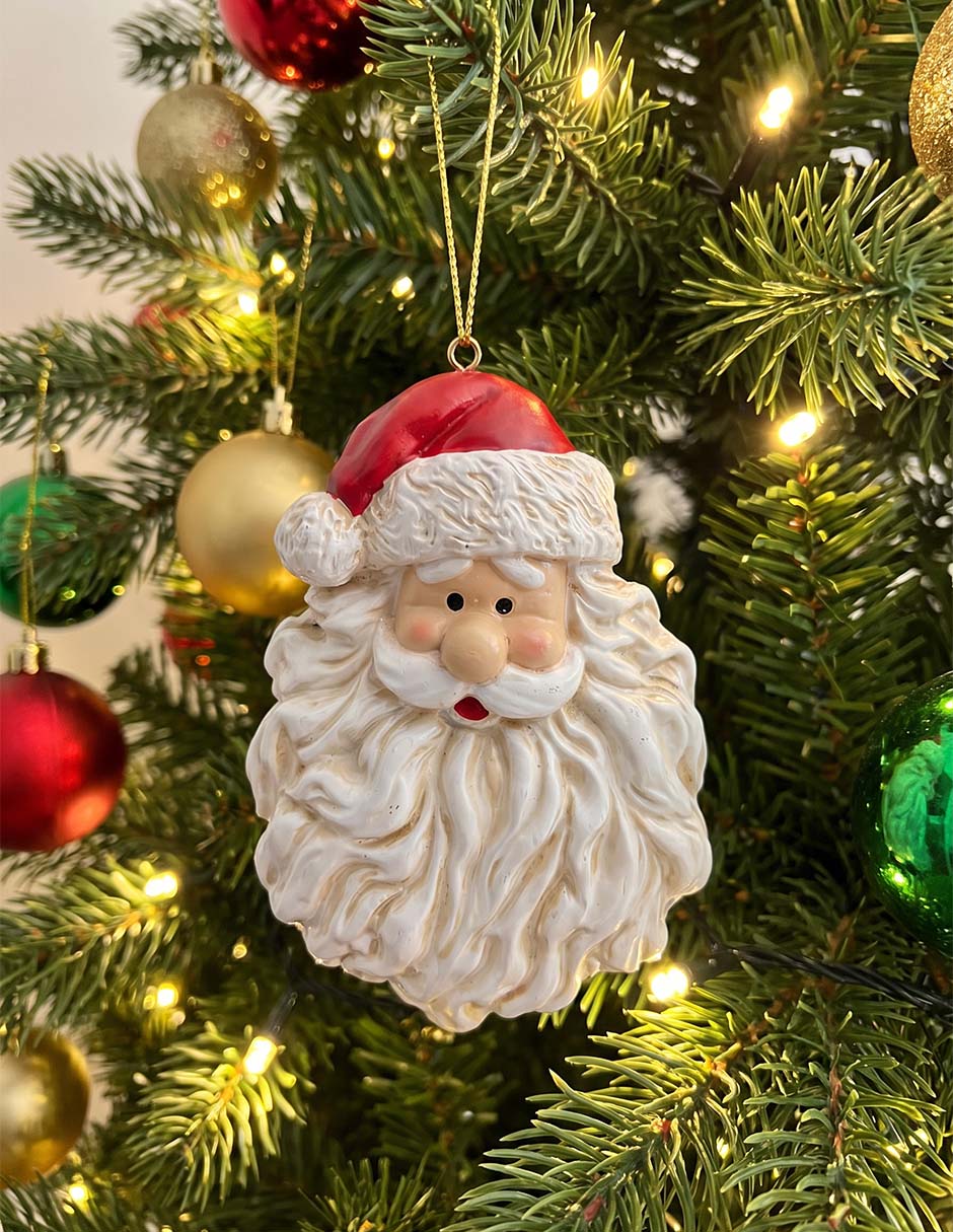Ornamento navideño de santa claus