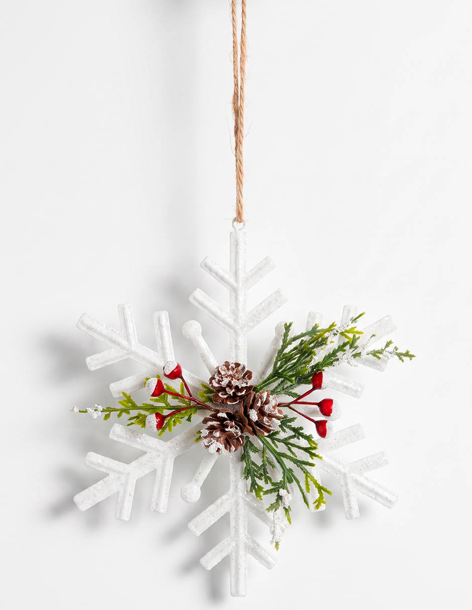 Ornamento navideño copo de nieve christmas spirit 1