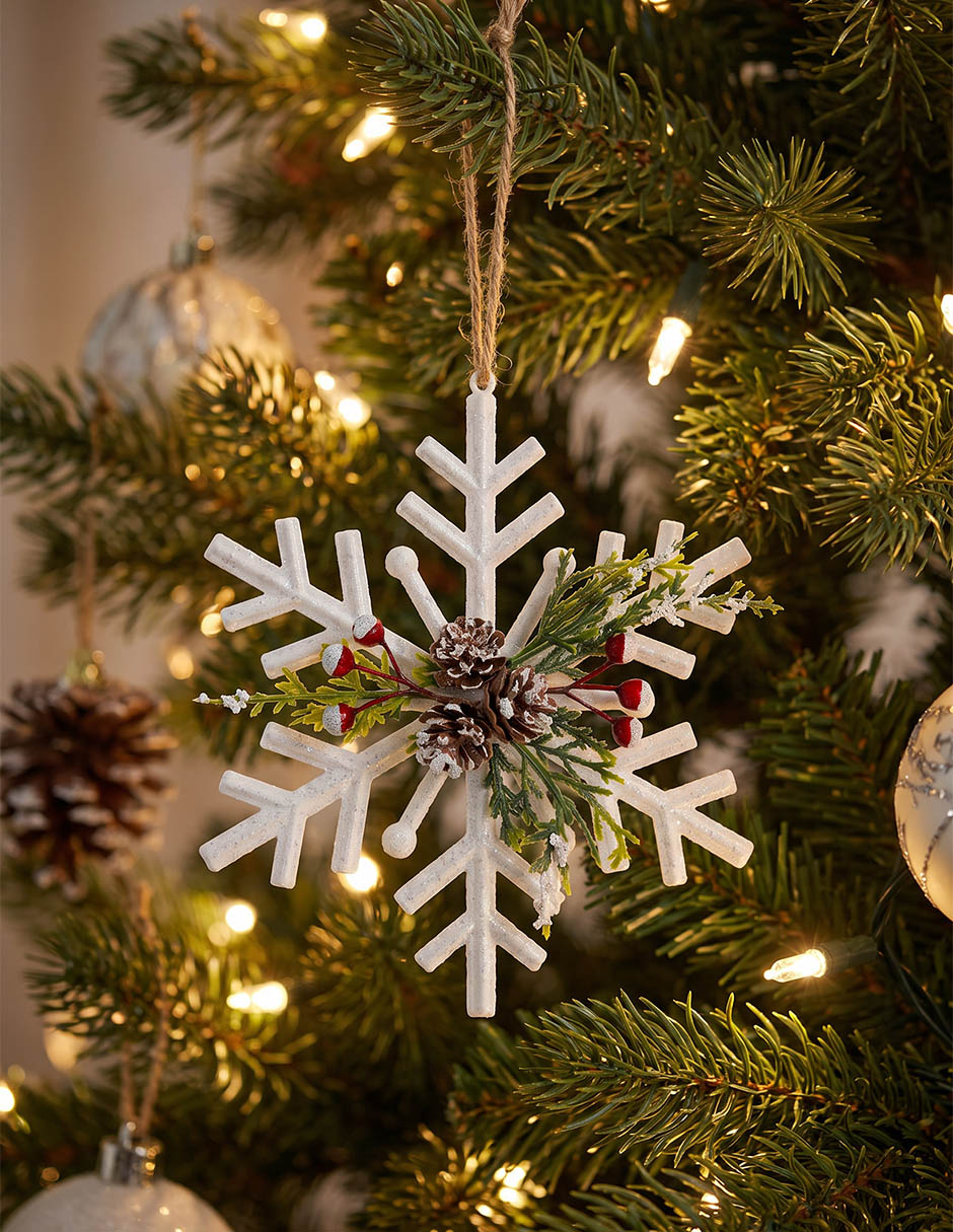 Ornamento navideño copo de nieve christmas spirit