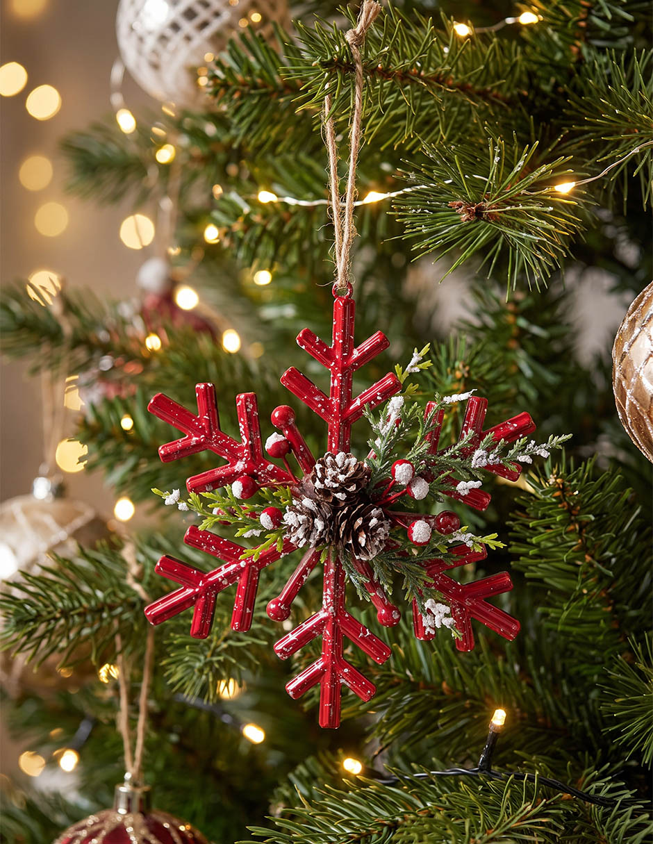 Ornamento navideño copo de nieve christmas spirit