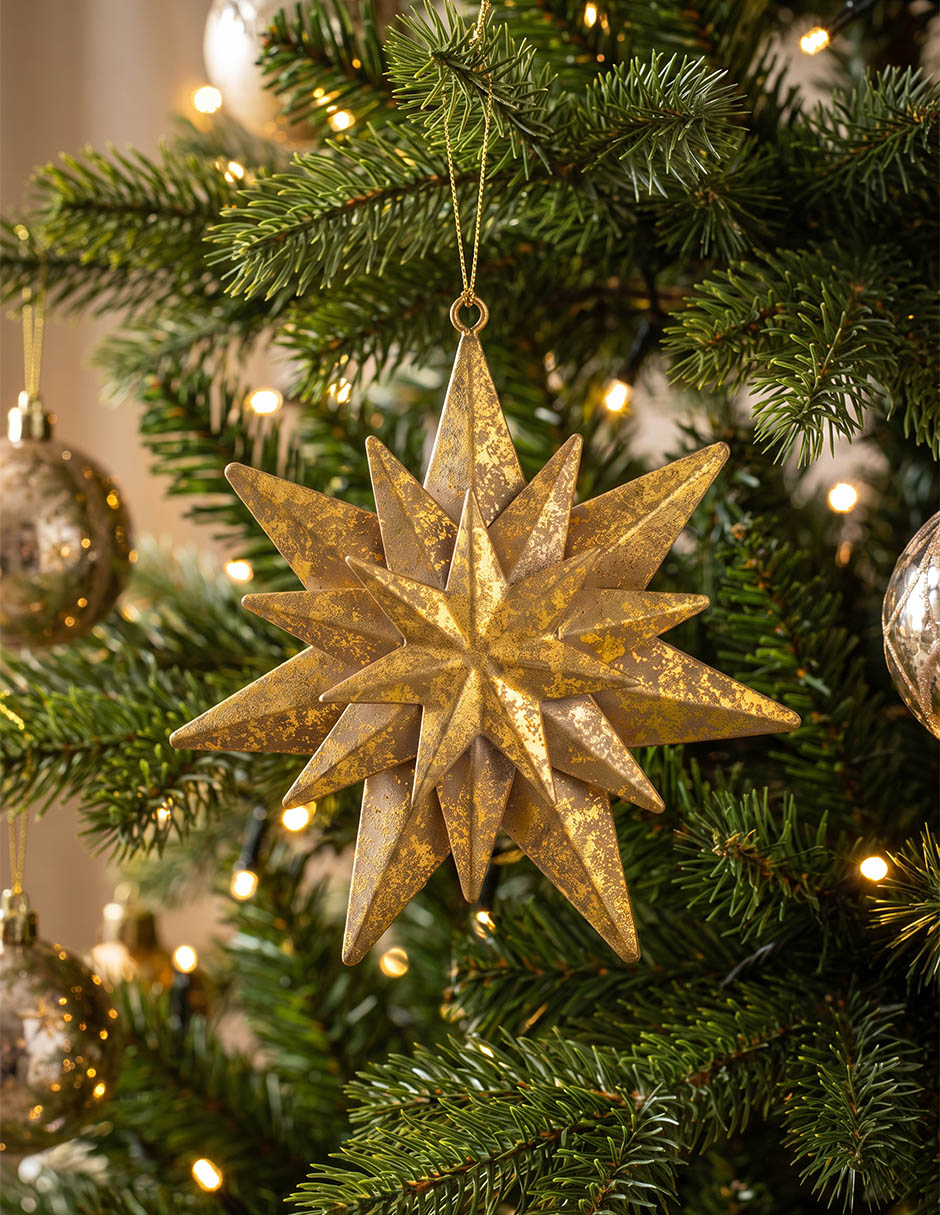 Ornamento navideño estrella Christmas Spirit