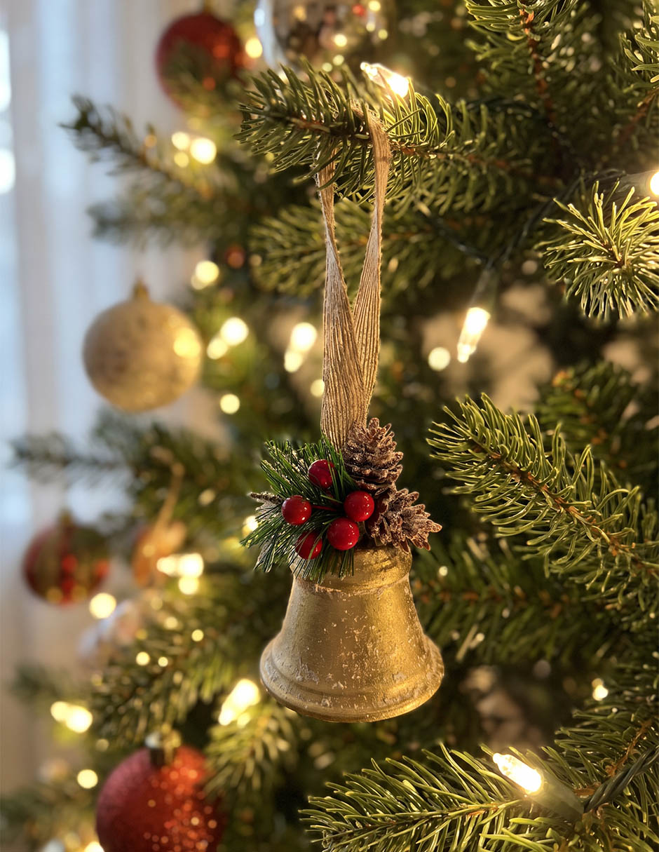 Ornamento navideño campana Christmas Spirit