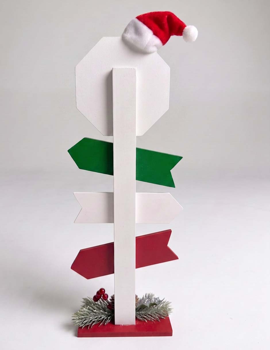Figura decorativa navideña de madera 3