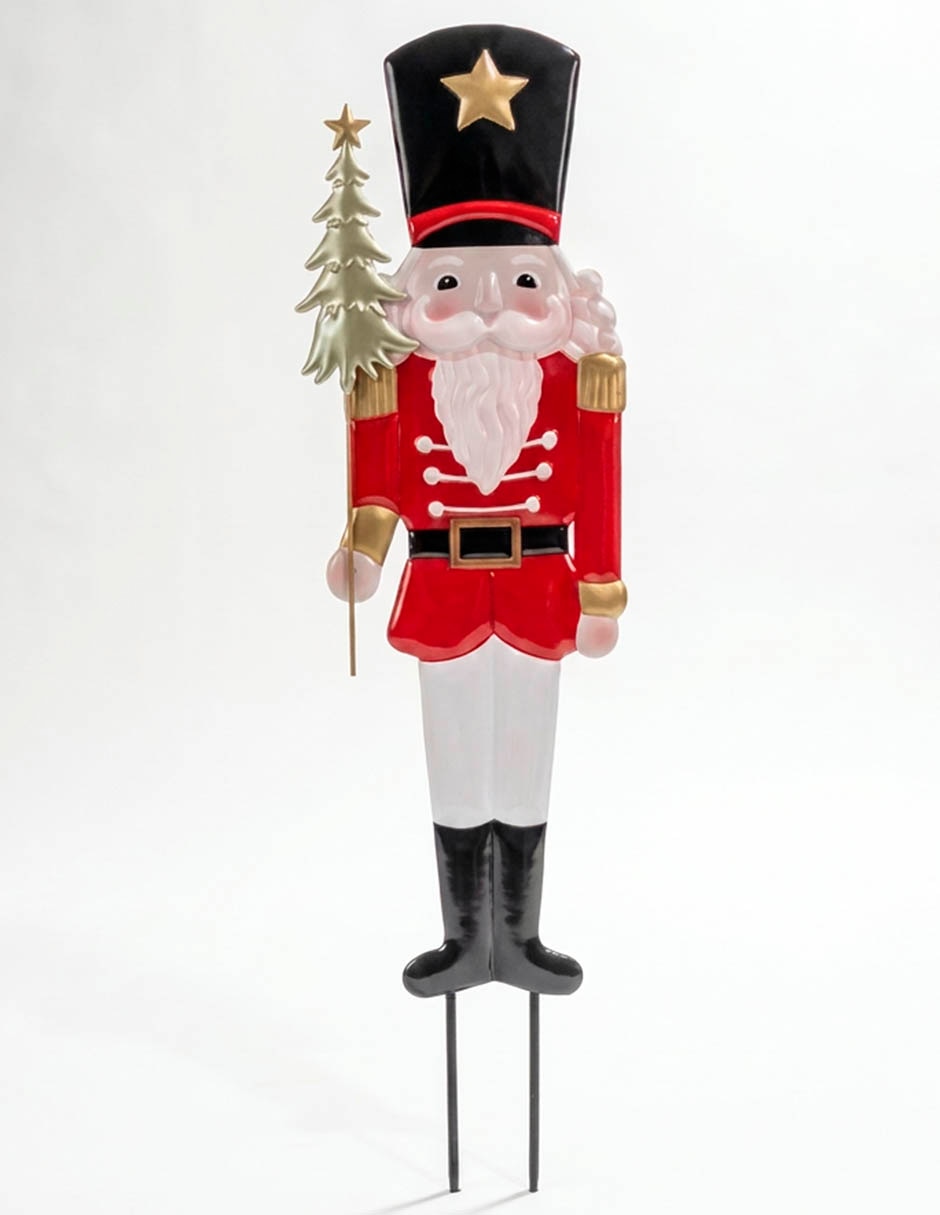 Estaca decorativa christmas spirit de metal 1