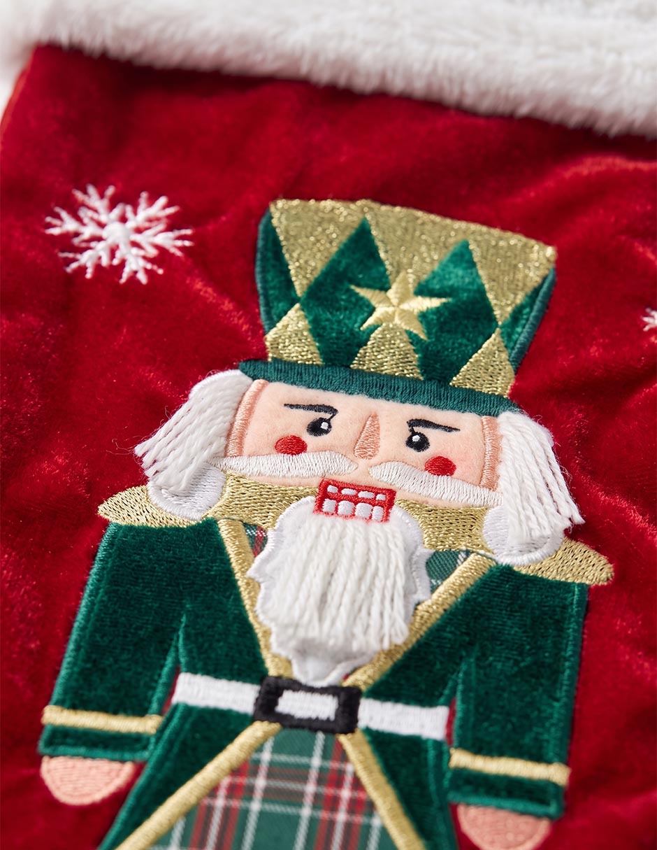Bota navideña cascanueces estampado navideño 2