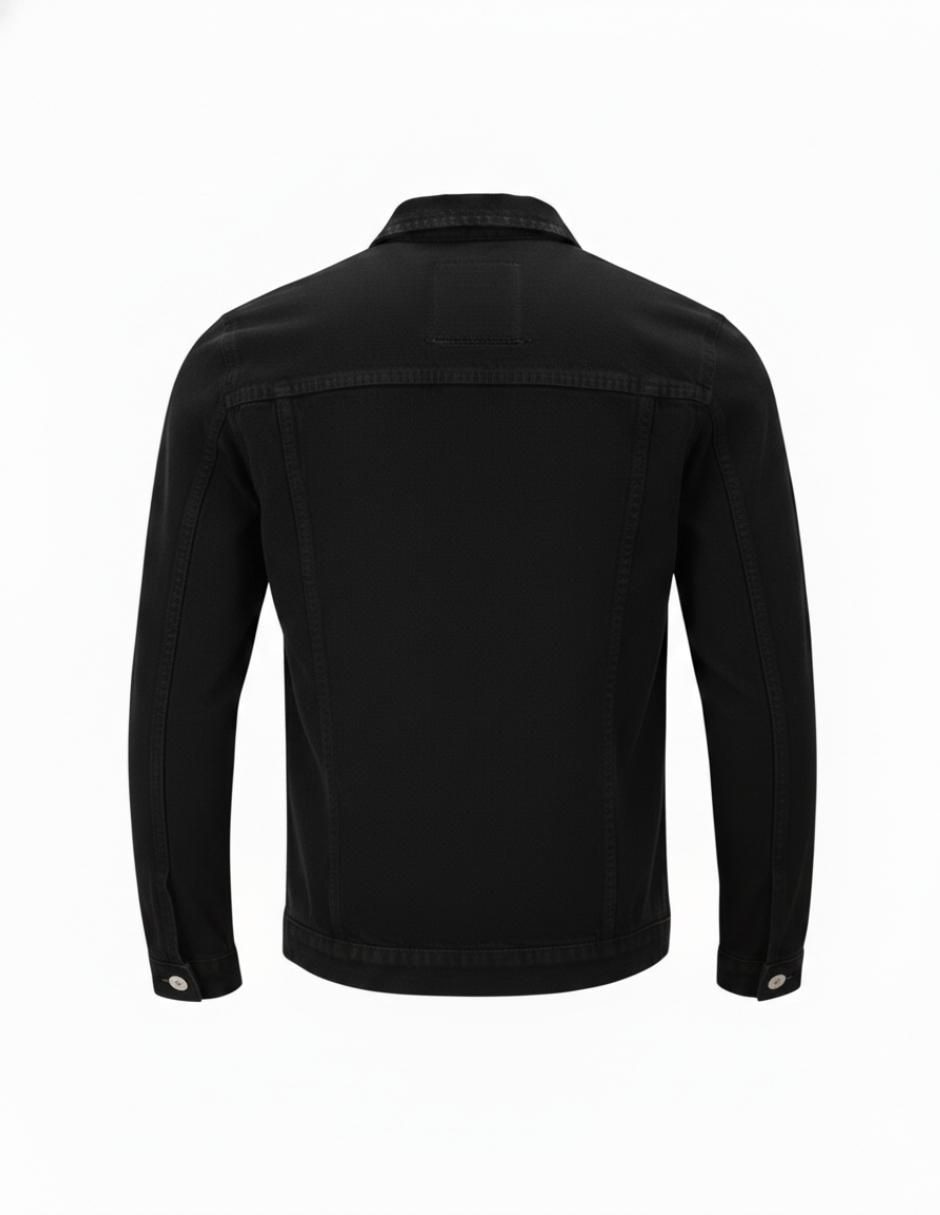 Chamarra denim de mezclilla con bolsillos para hombre