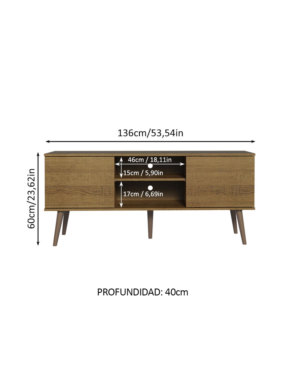 Mueble de tv armable de MDP 22