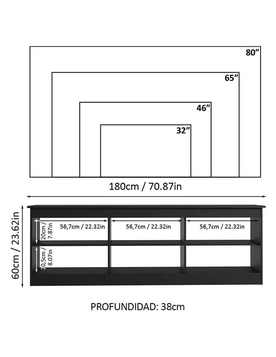 Mueble de tv armable 18