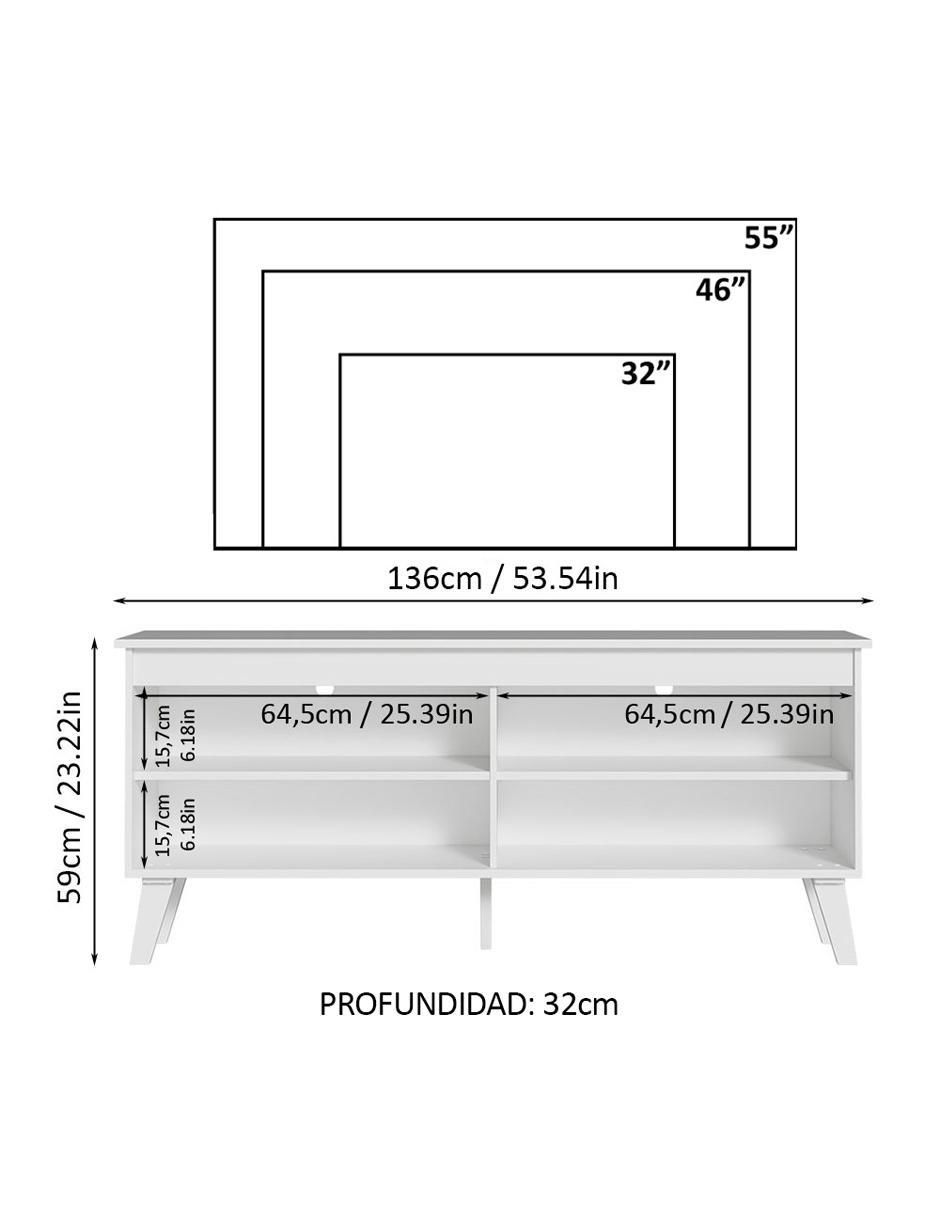 Mueble de tv armable de MDP 10