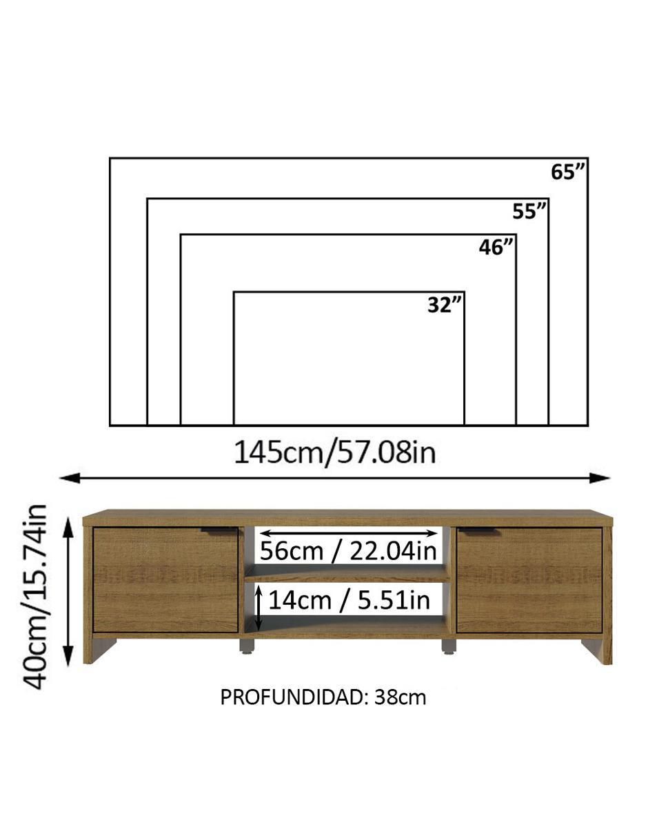 Mueble de tv armable de MDP 17