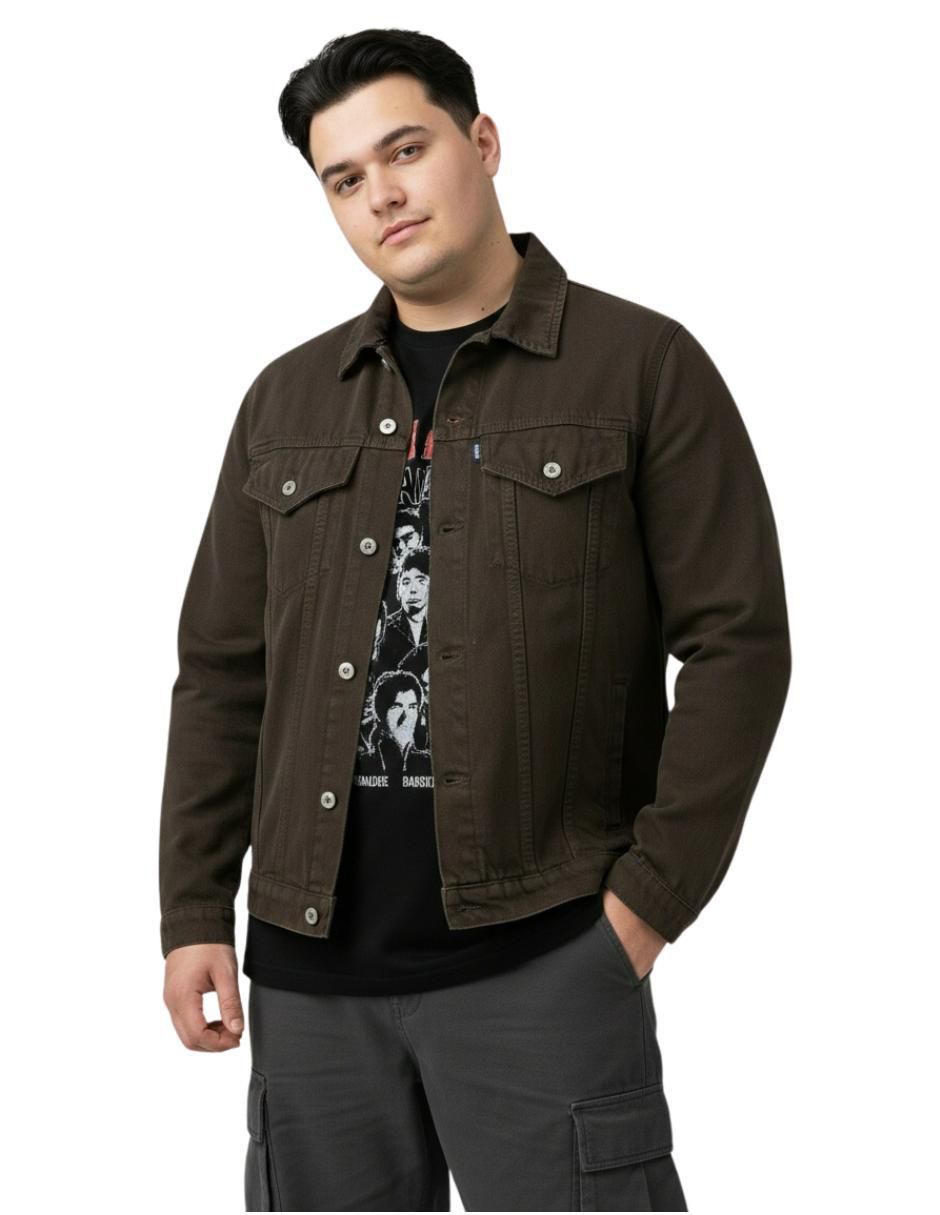 Chamarra denim de mezclilla con bolsillos para hombre Chamarra denim de mezclilla con bolsillos para hombre