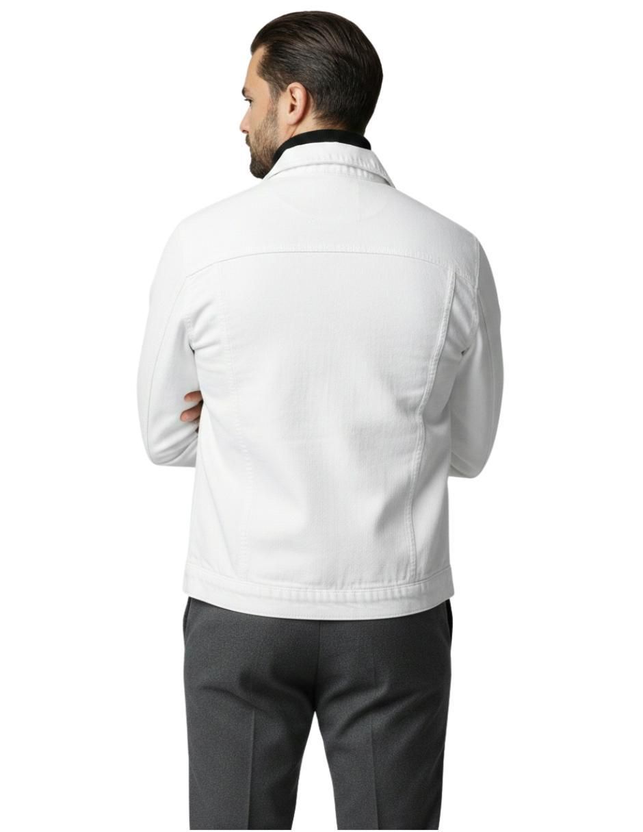Chamarra denim de mezclilla con bolsillos para hombre
