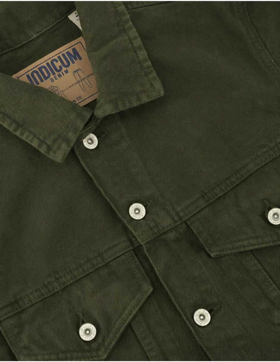 Chamarra denim de mezclilla con bolsillos para hombre