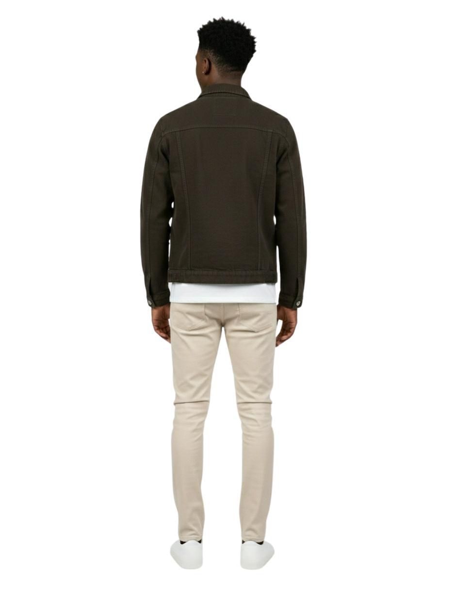 Chamarra denim de mezclilla con bolsillos para hombre 6
