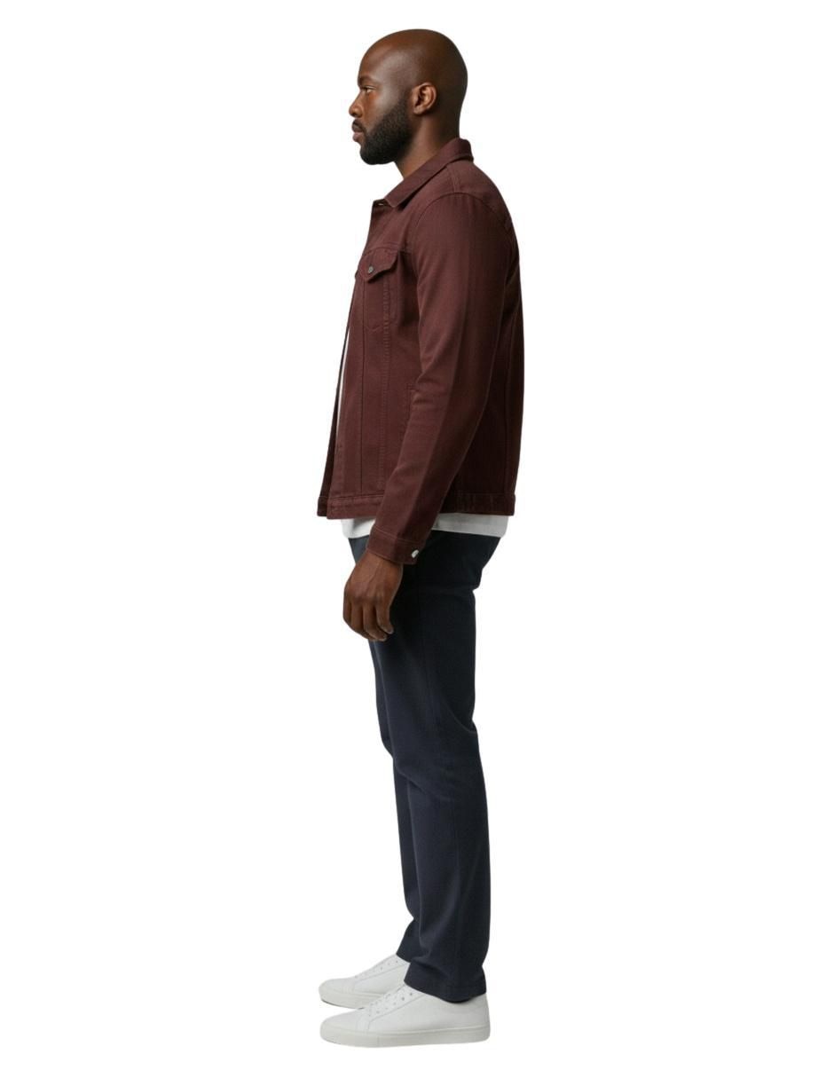 Chamarra denim de mezclilla con bolsillos para hombre