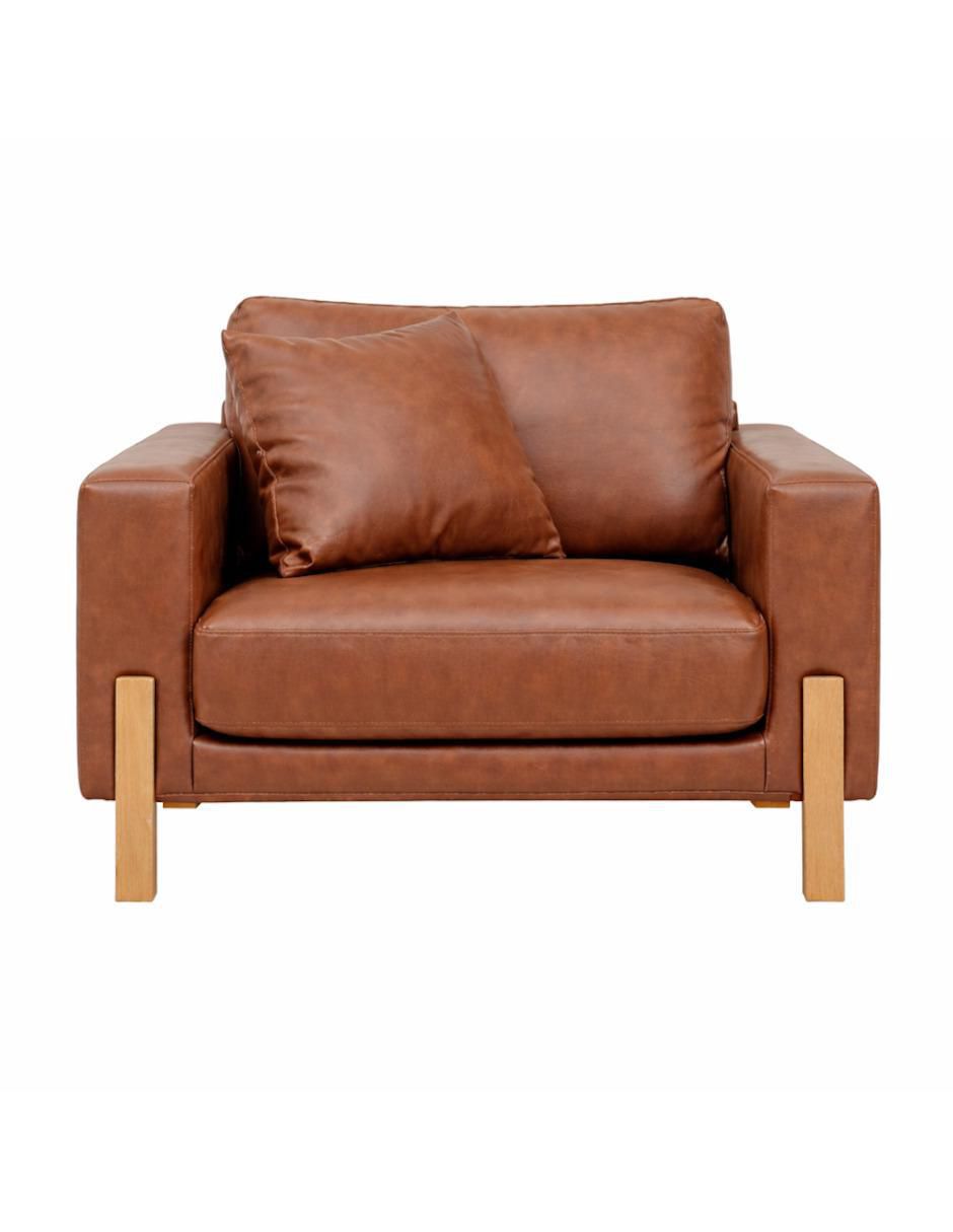 Sillón Estocolmo de piel y vinil