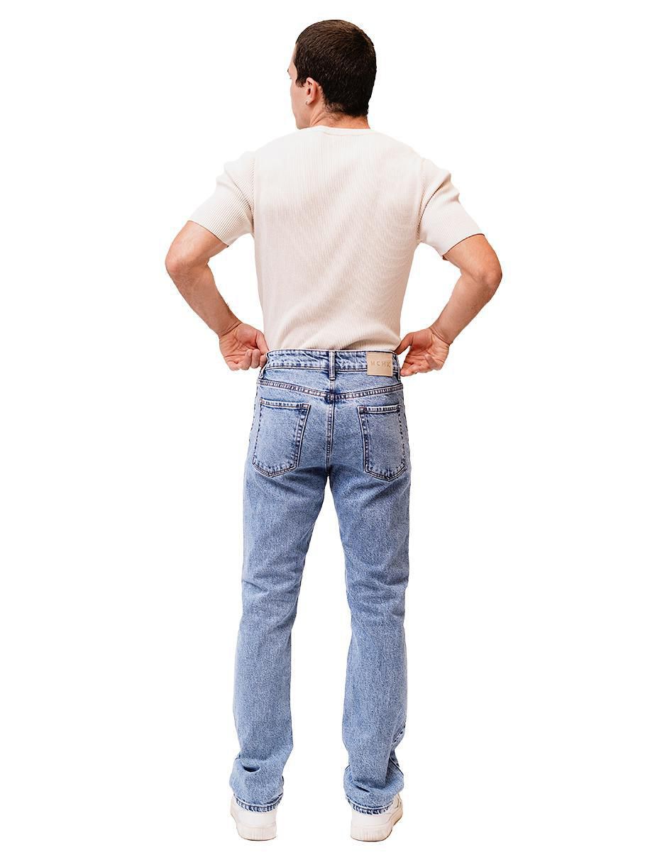 Jeans slim 8111 lavado claro para hombre 4