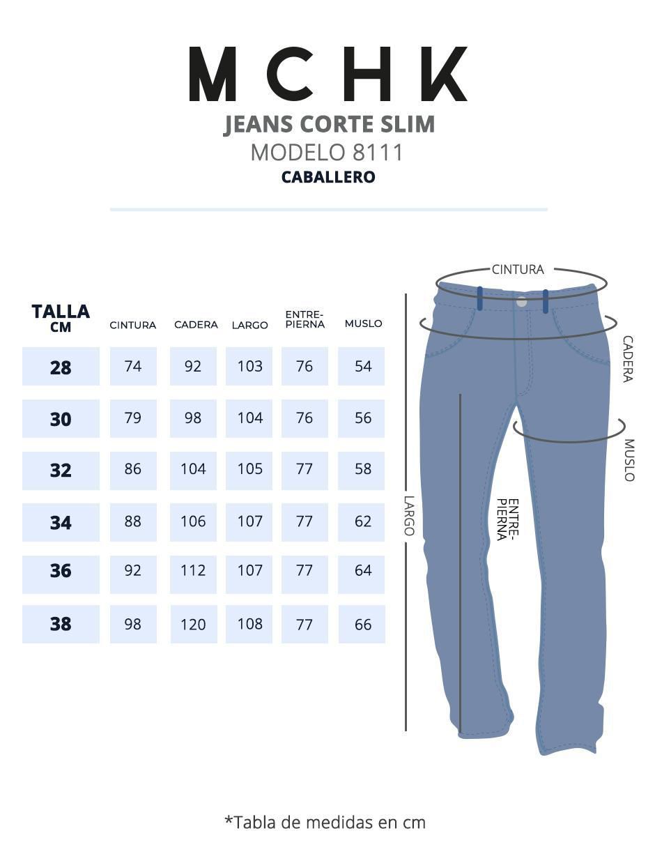 Jeans slim 8111 lavado claro para hombre 2