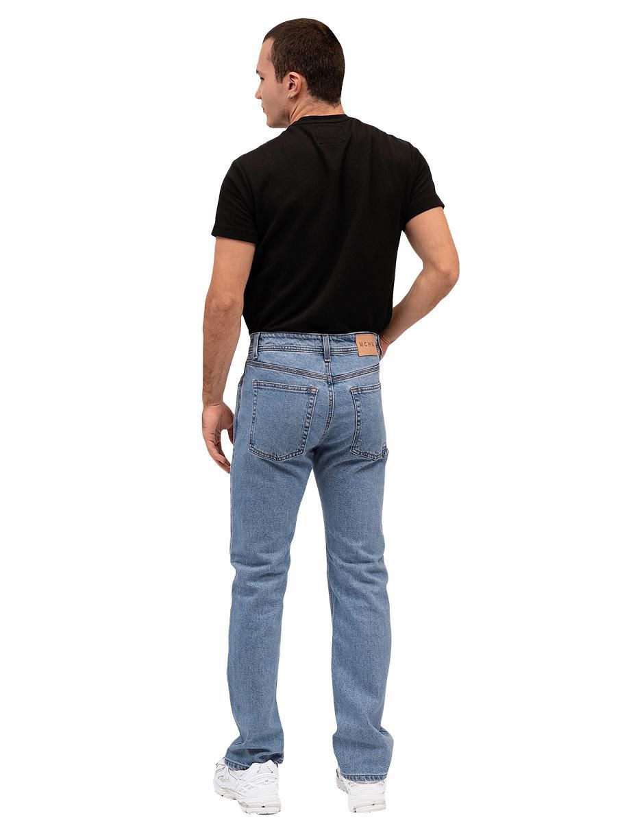 Jeans recto 8112 lavado claro para hombre 4