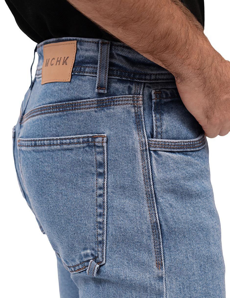 Jeans recto 8112 lavado claro para hombre 3