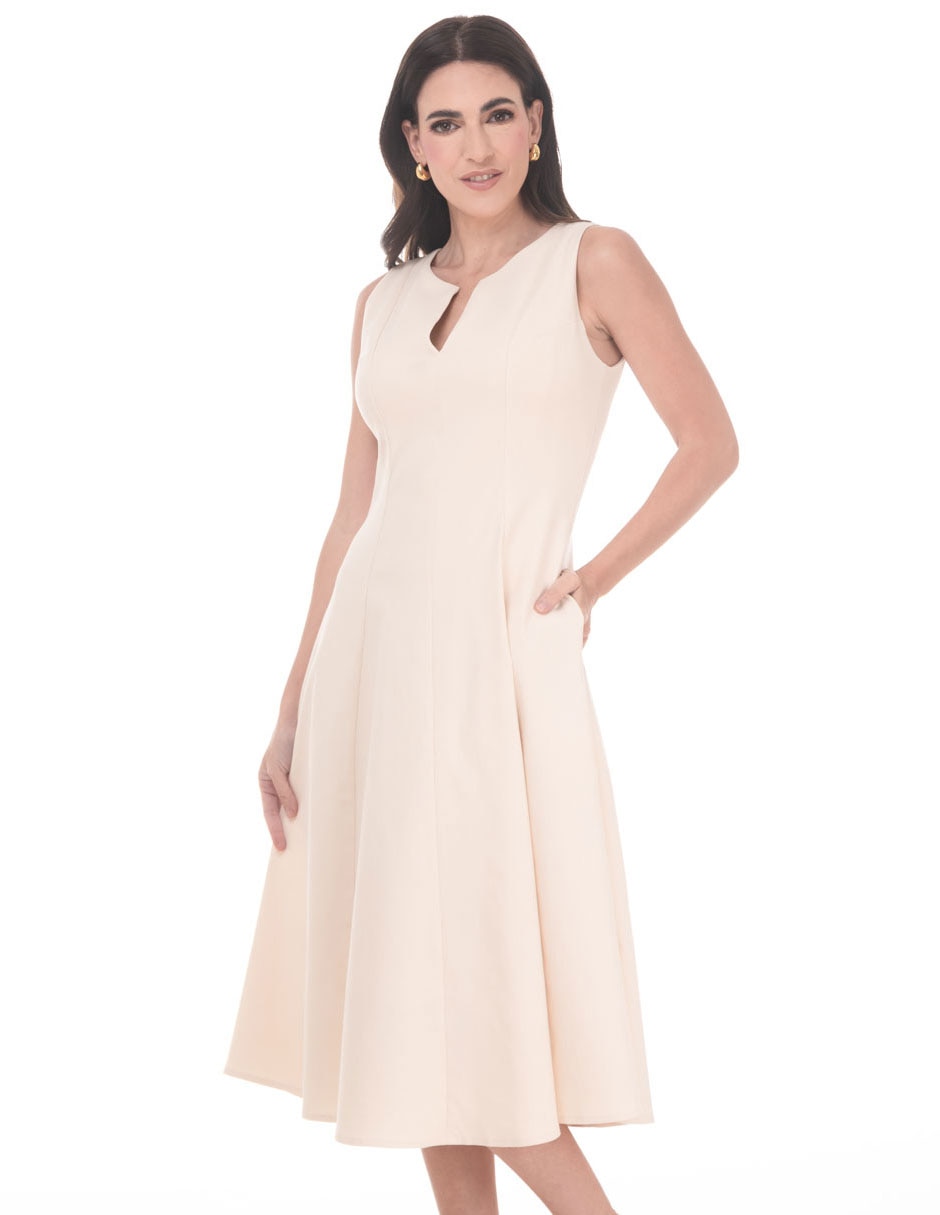 Vestido midi casual abril "para mujer" 3