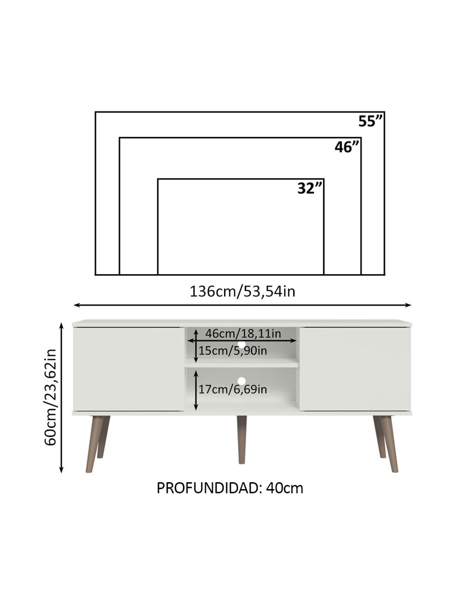 Mueble de tv armable Madesa de MDP