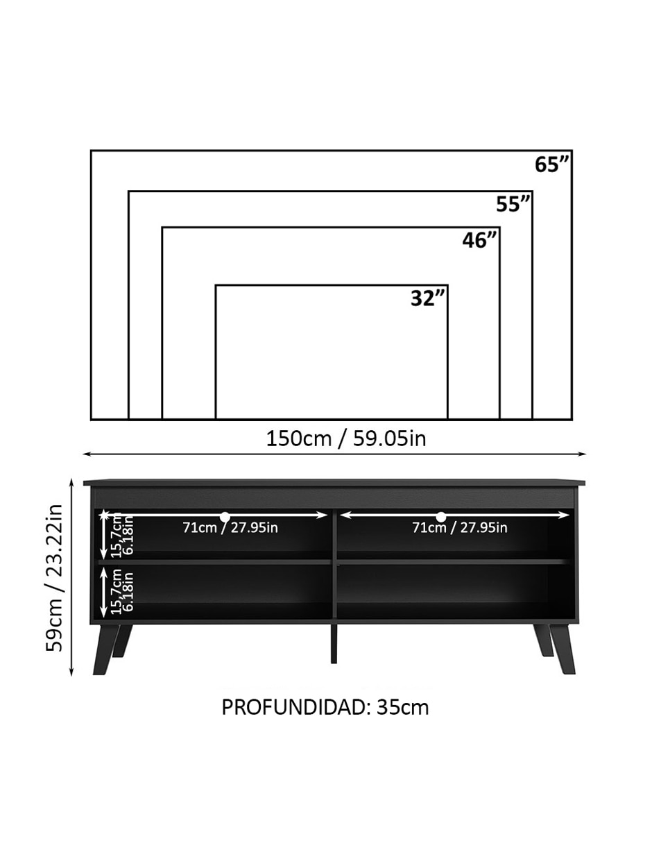 Mueble de tv armable Madesa de MDP
