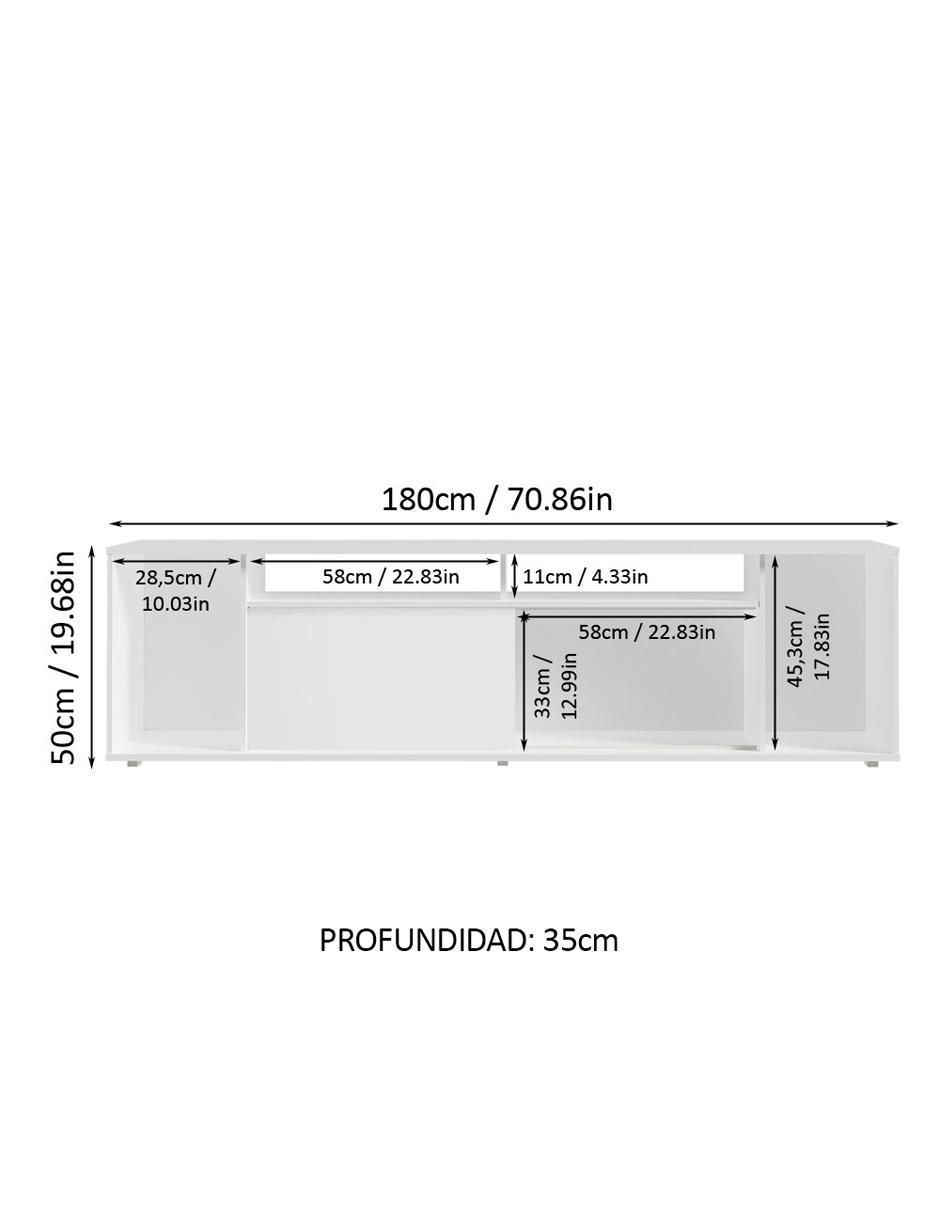 Mueble de tv armable de MDP 10