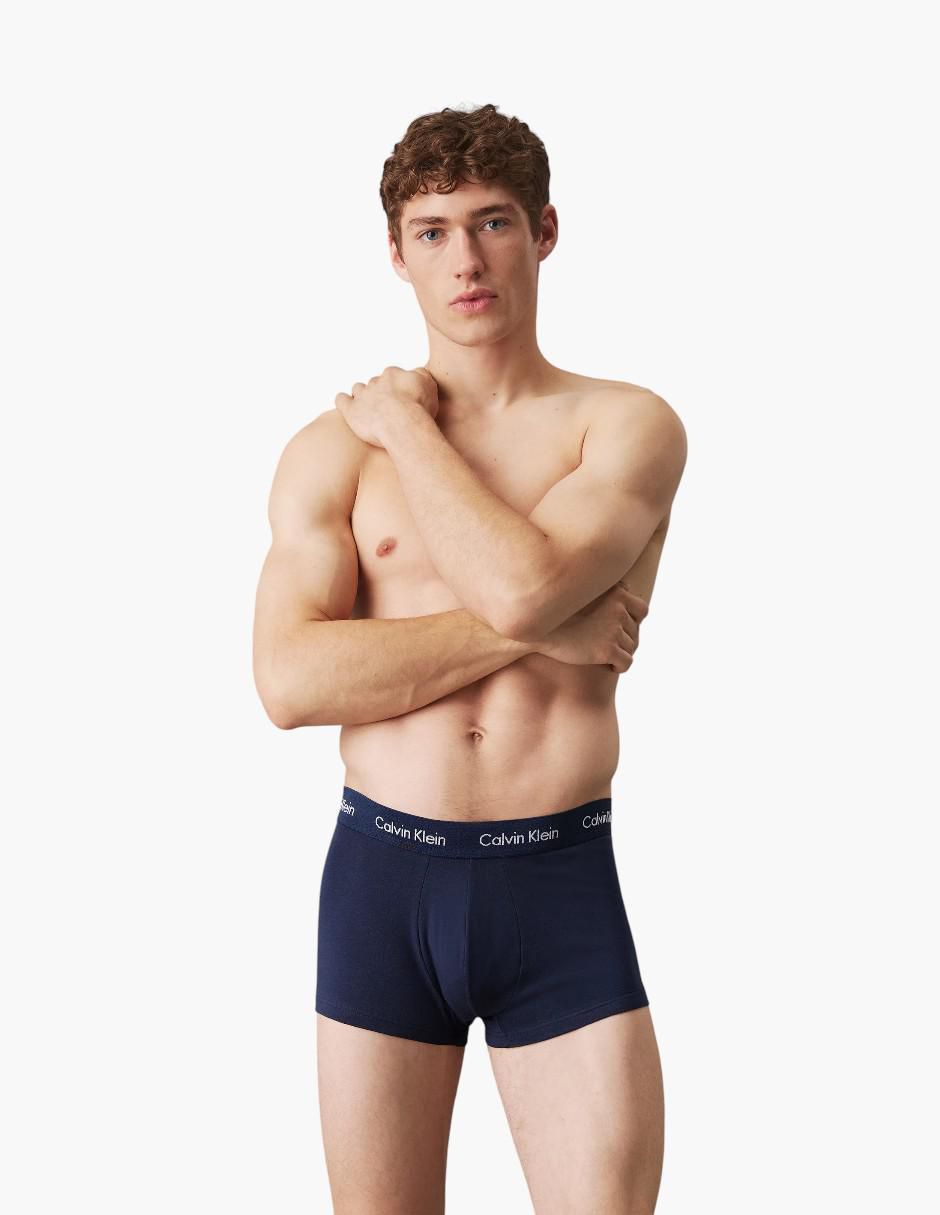 Set bóxer trunk Calvin Klein de algodón para hombre 3 piezas Set bóxer trunk Calvin Klein de algodón para hombre 3 piezas