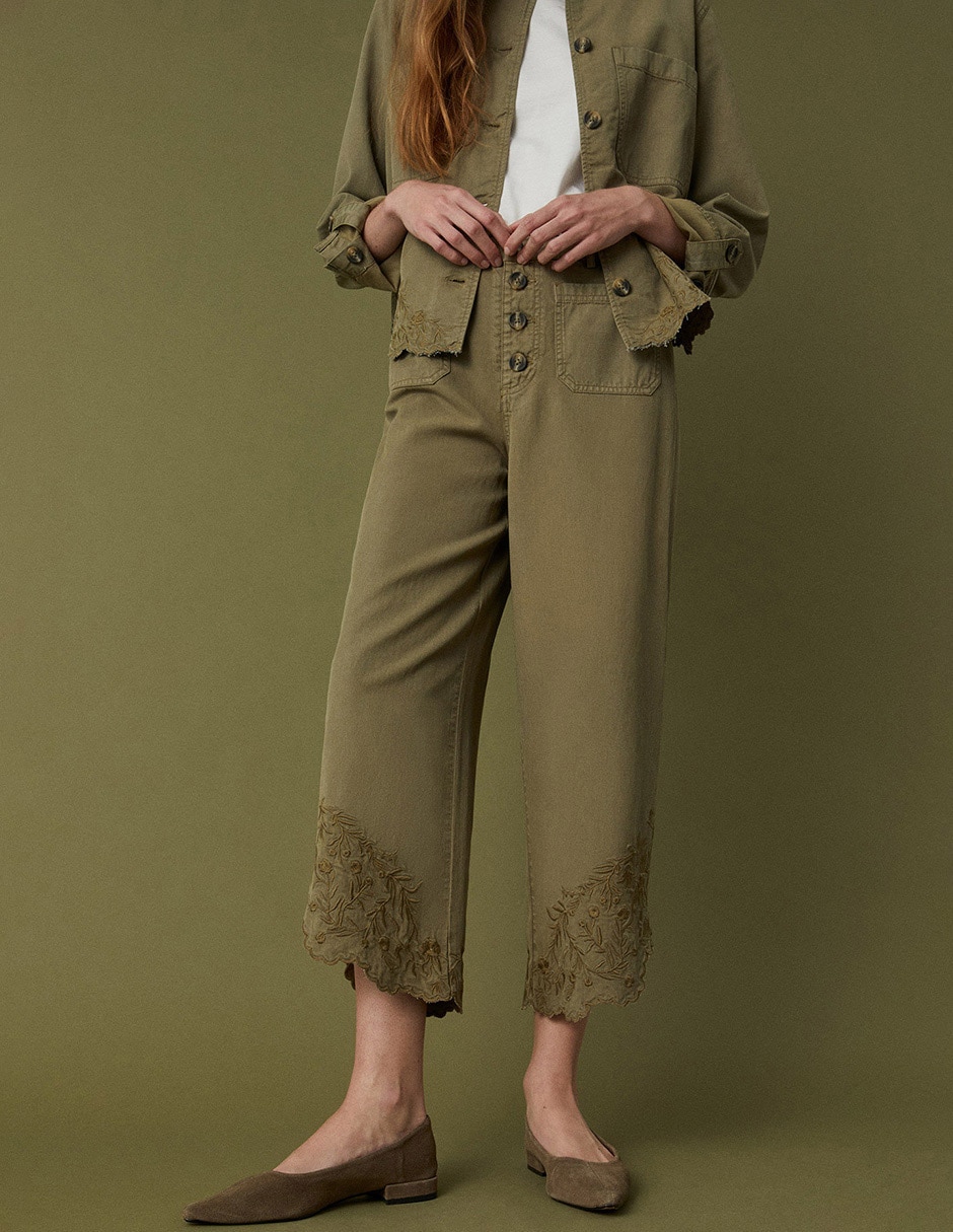 Pantalón relaxed amplio para mujer 4