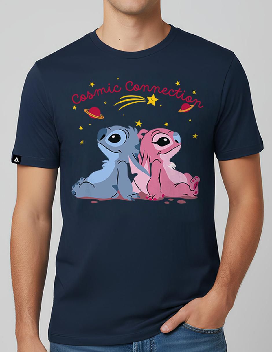 Playera disney stitch cuello redondo para hombre