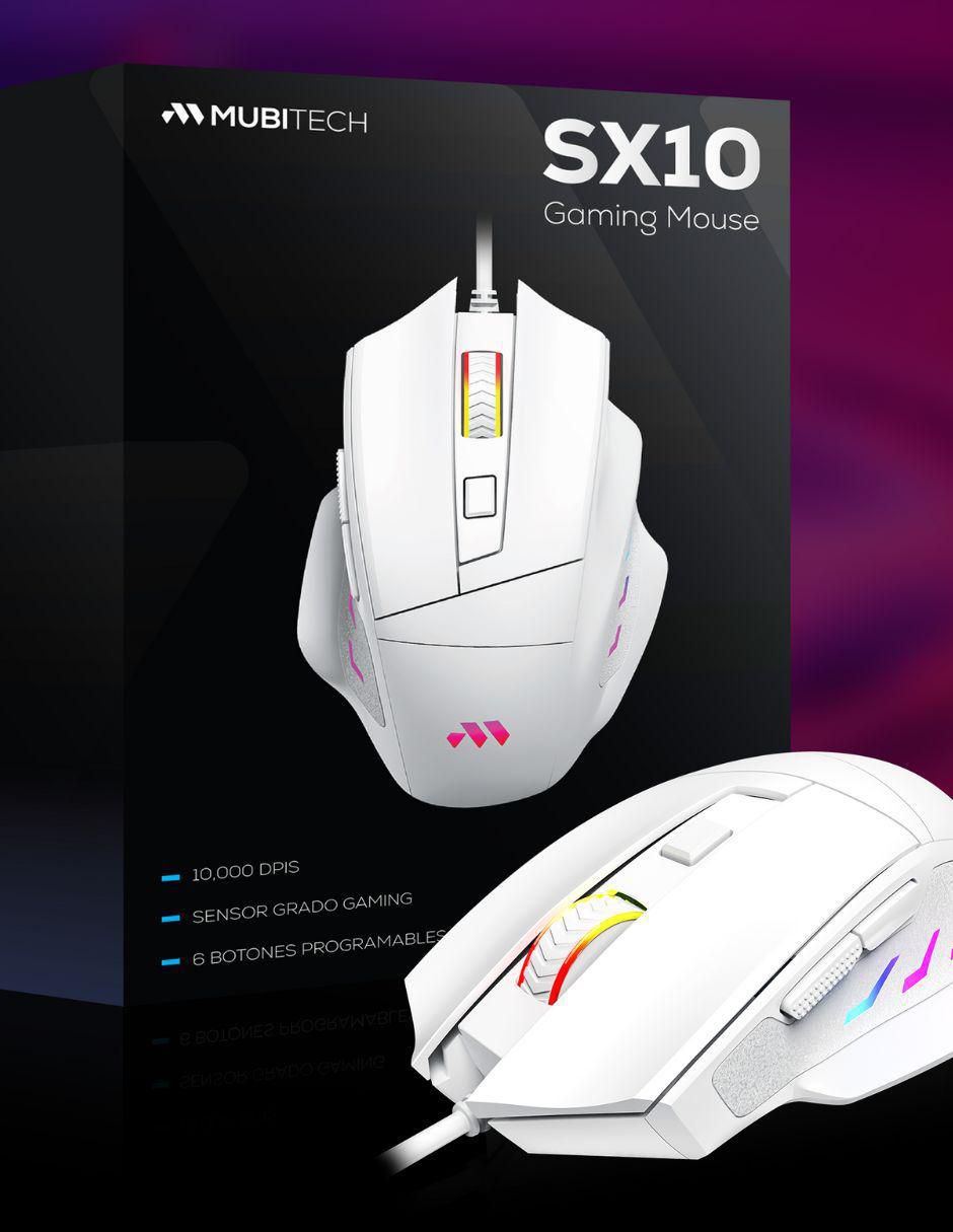 Mouse gamer Sx10 Blanco 2