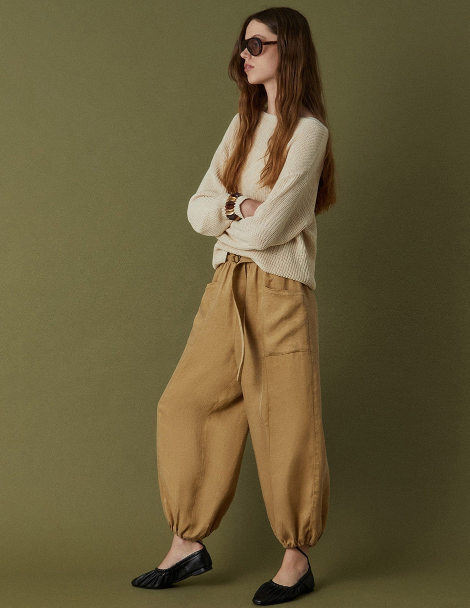 Pantalón relaxed amplio para mujer