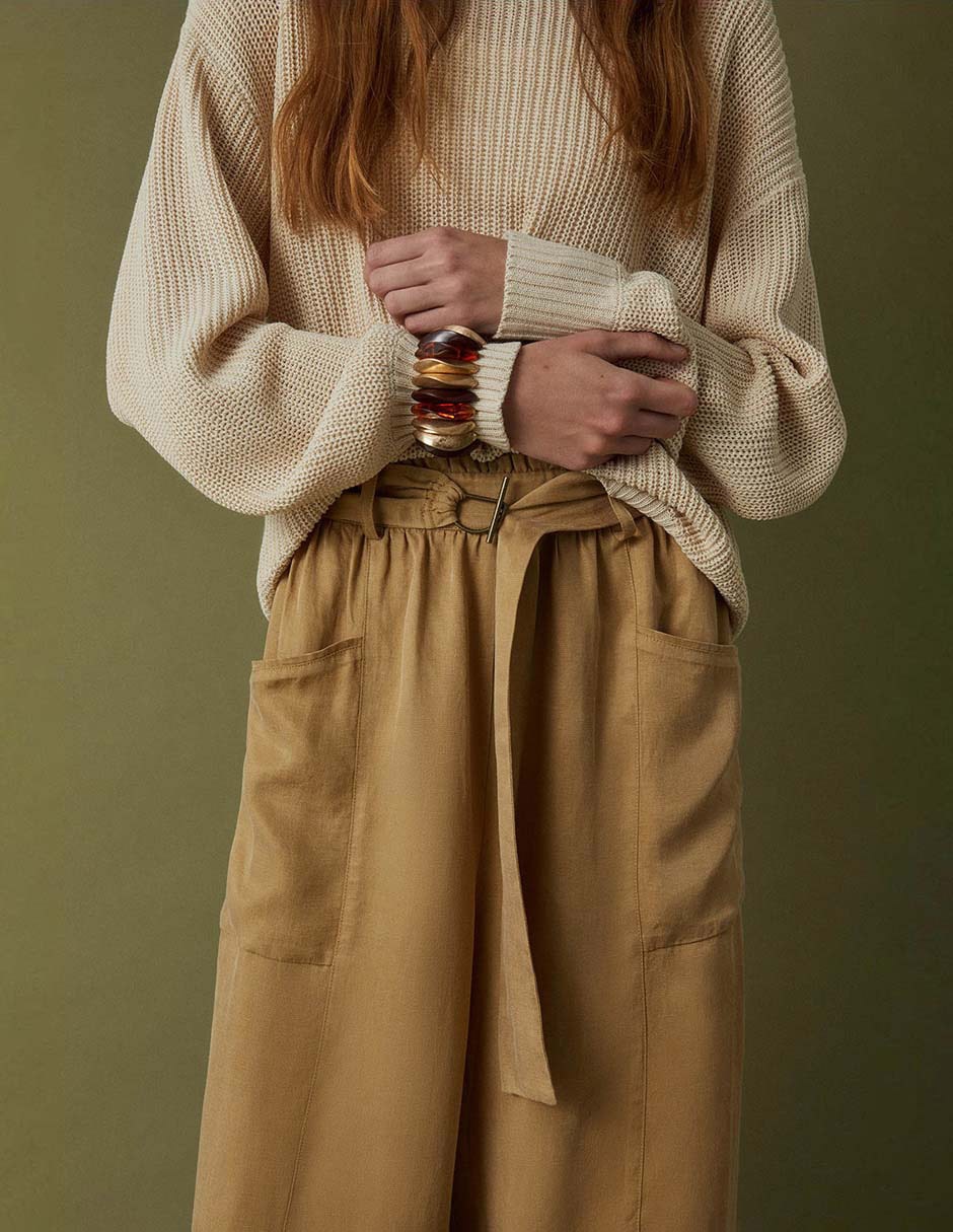 Pantalón relaxed amplio para mujer