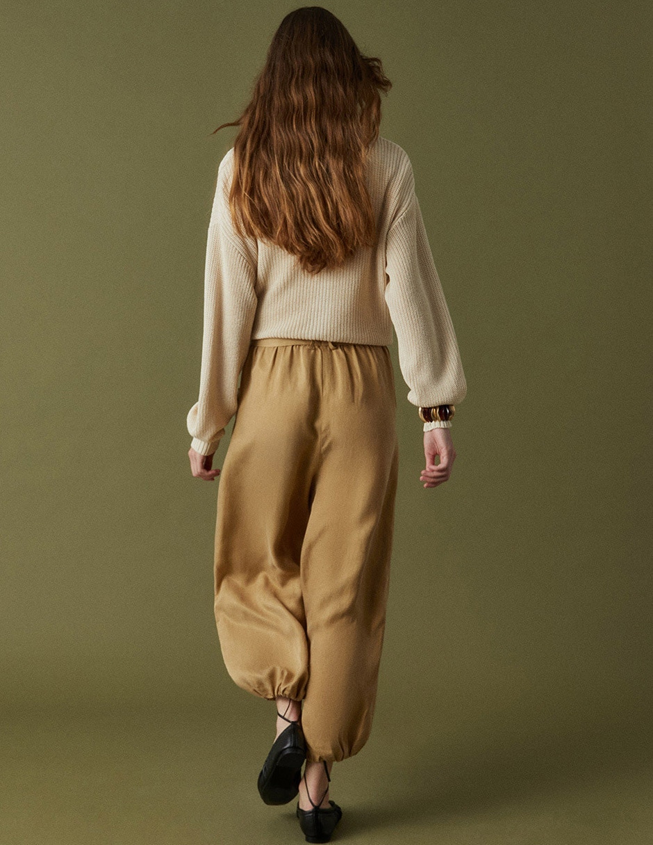Pantalón relaxed amplio para mujer