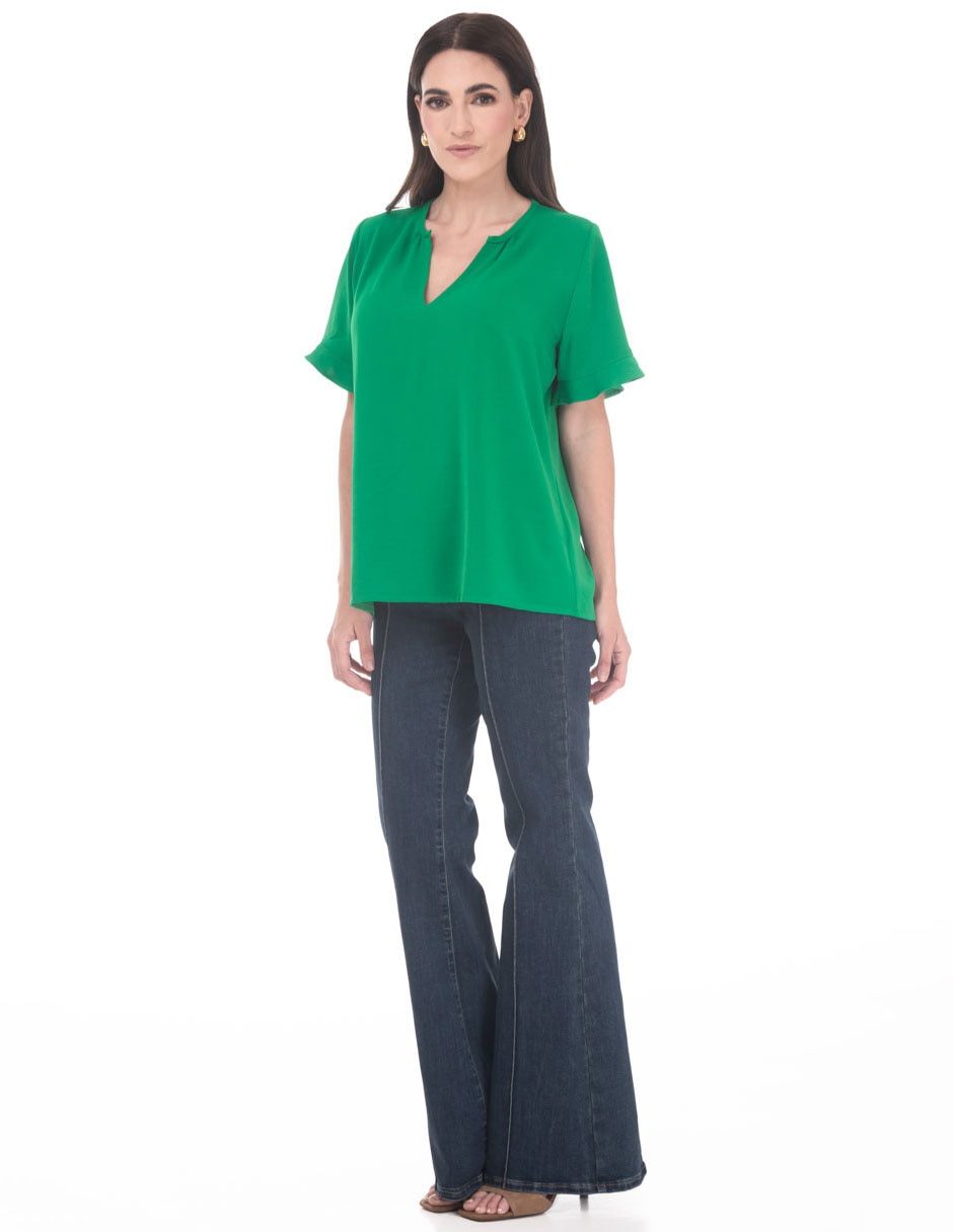 Blusa manga corta para mujer 3