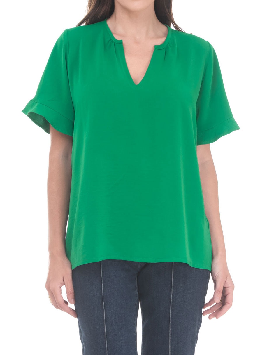 Blusa manga corta para mujer 7