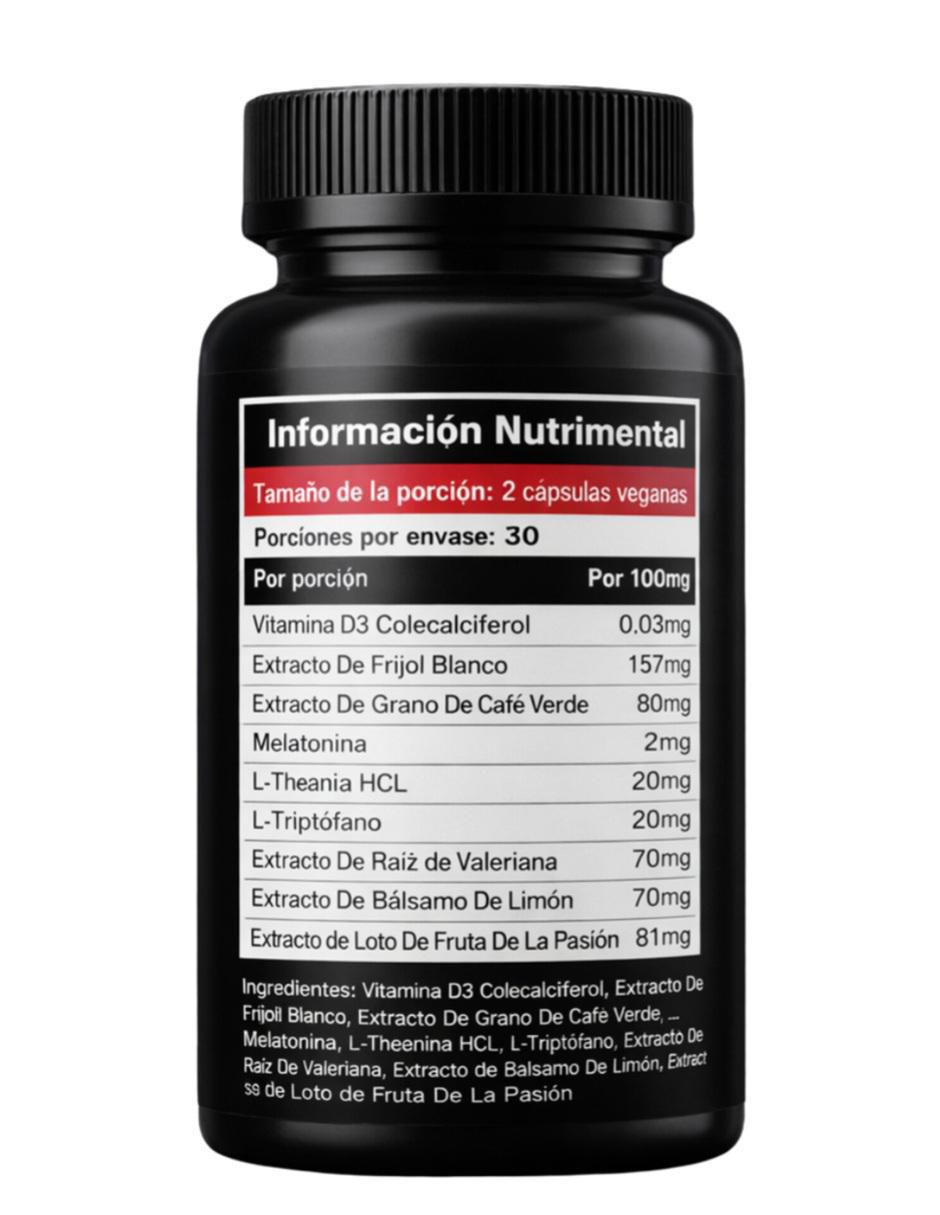 Termogenico Night Time Nature Life con multivitaminico de 30 cápsulas