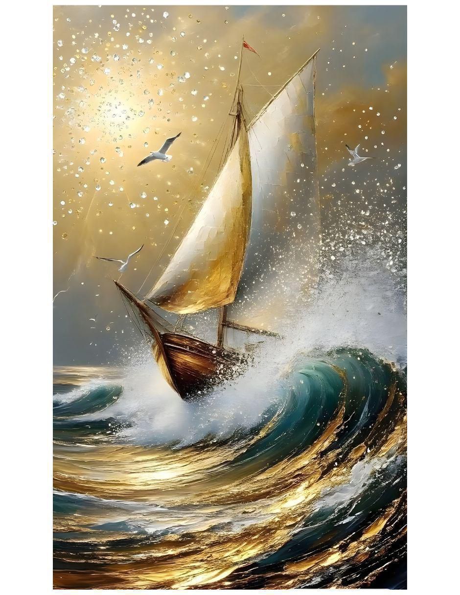Cuadro decorativo paisaje velero 1