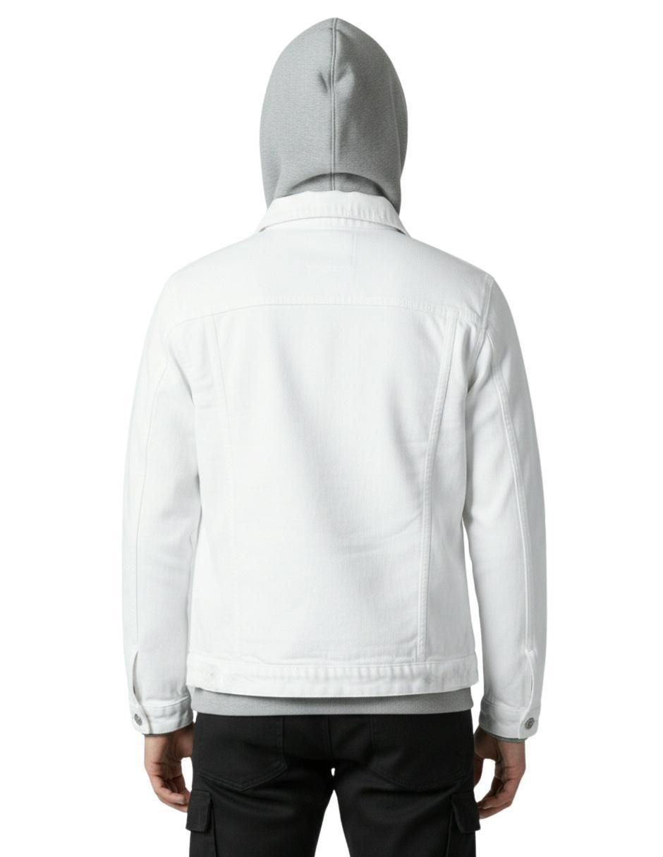 Chamarra denim de mezclilla con bolsillos para hombre