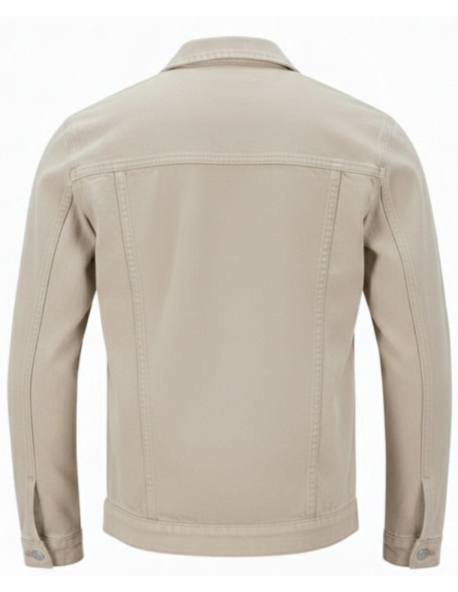 Chamarra denim de mezclilla con bolsillos para hombre