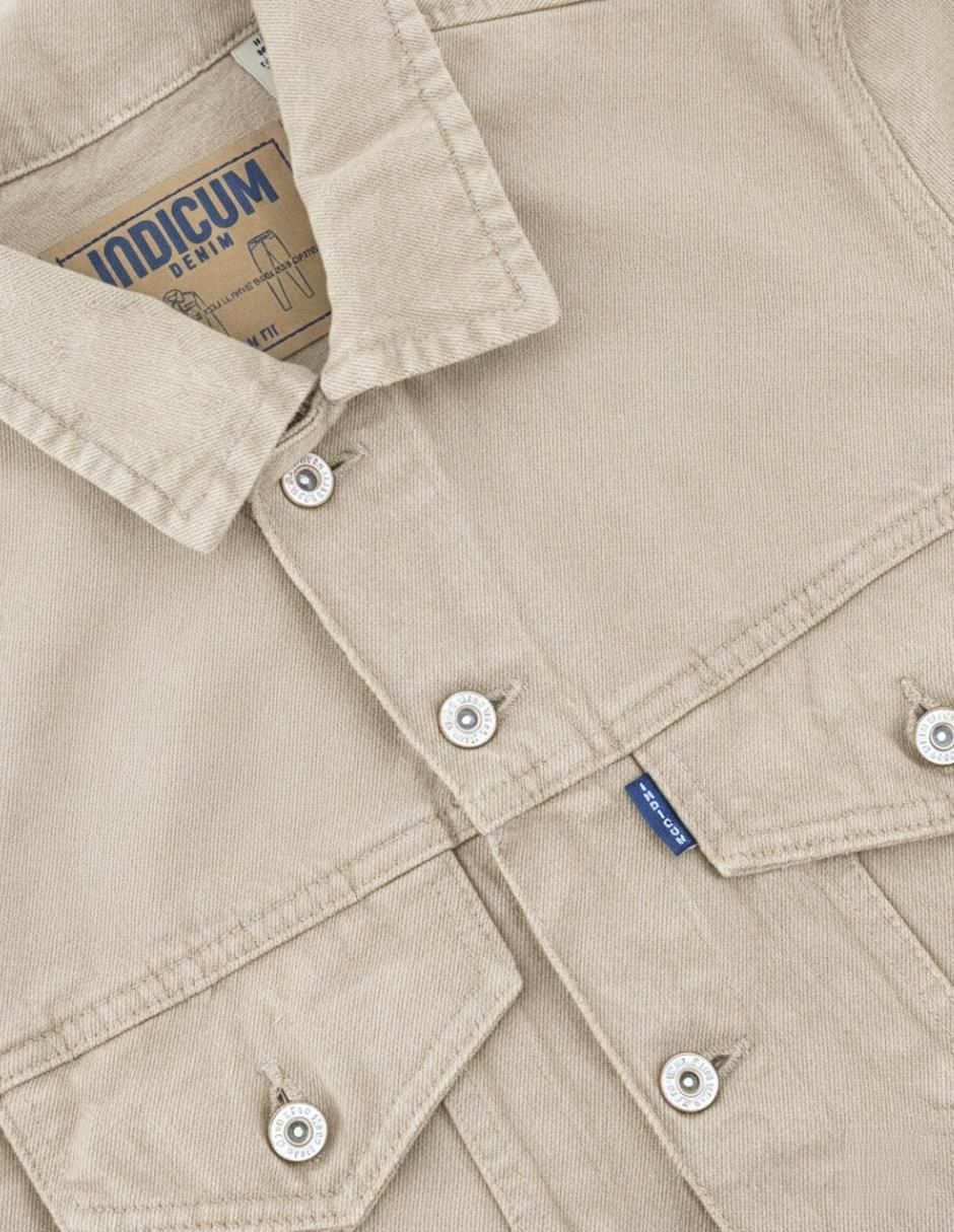 Chamarra denim de mezclilla con bolsillos para hombre