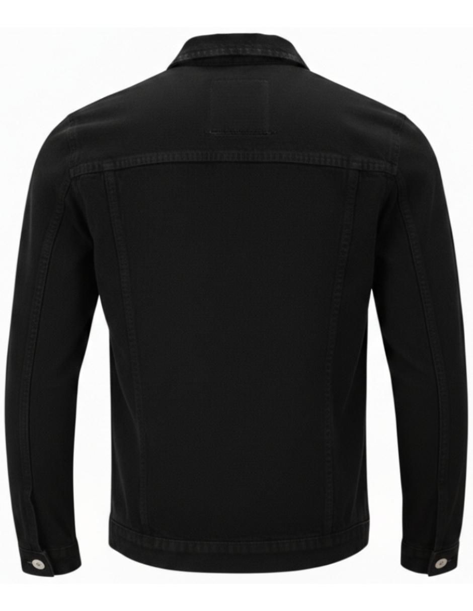 Chamarra denim de mezclilla con bolsillos para hombre