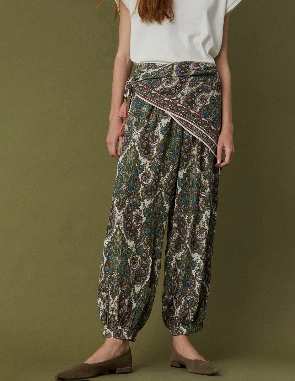 Pantalón relaxed amplio para mujer