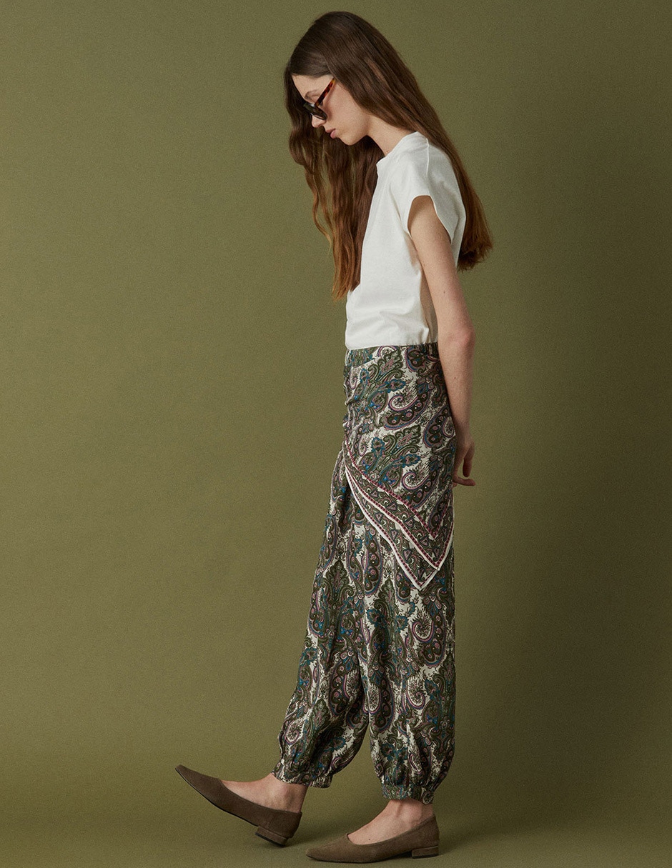 Pantalón relaxed amplio para mujer