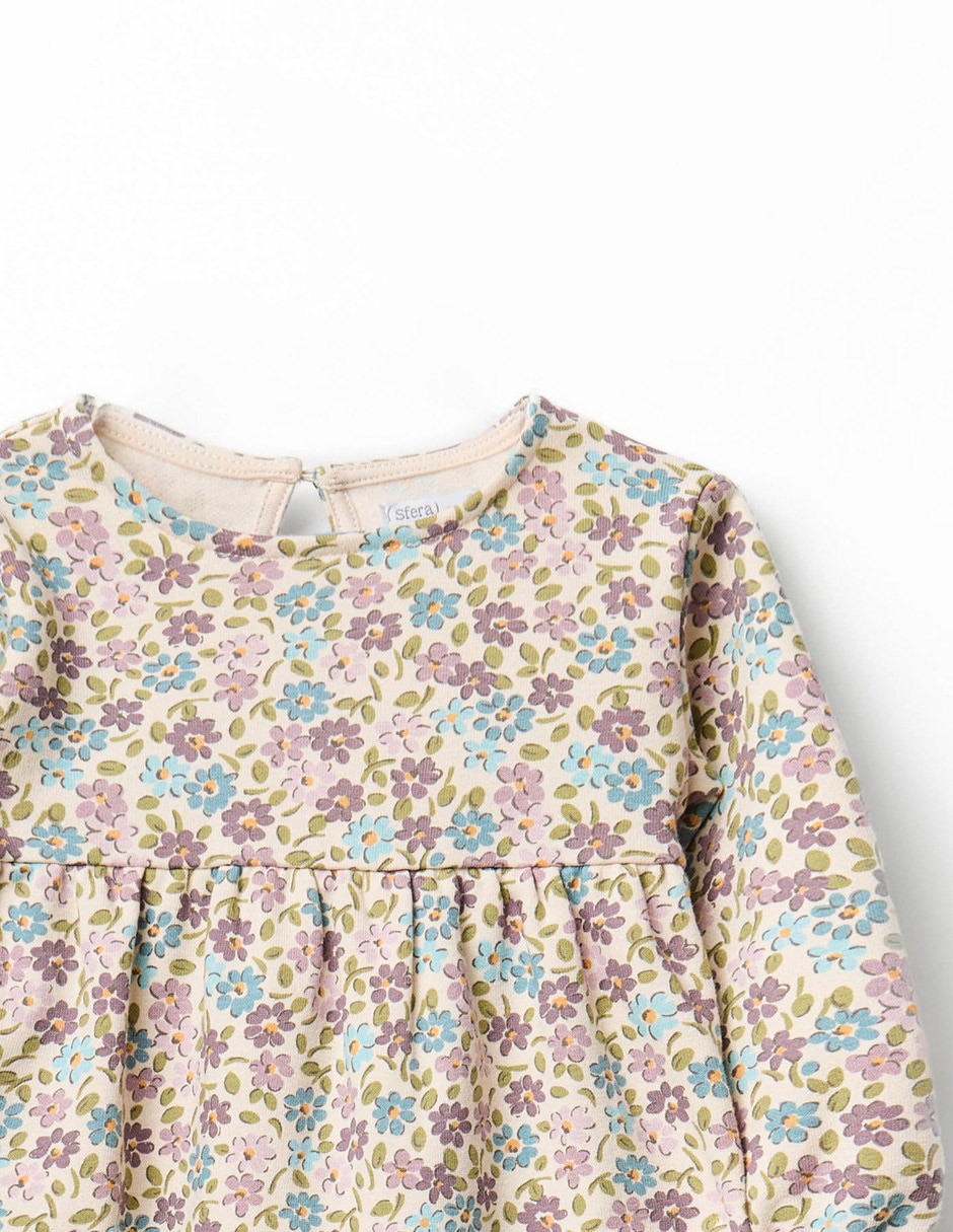 Vestido manga globo para niña 4